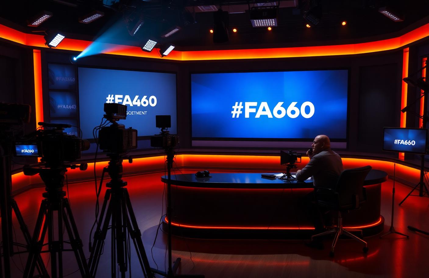 Videocontent opname in een professionele tv-studio